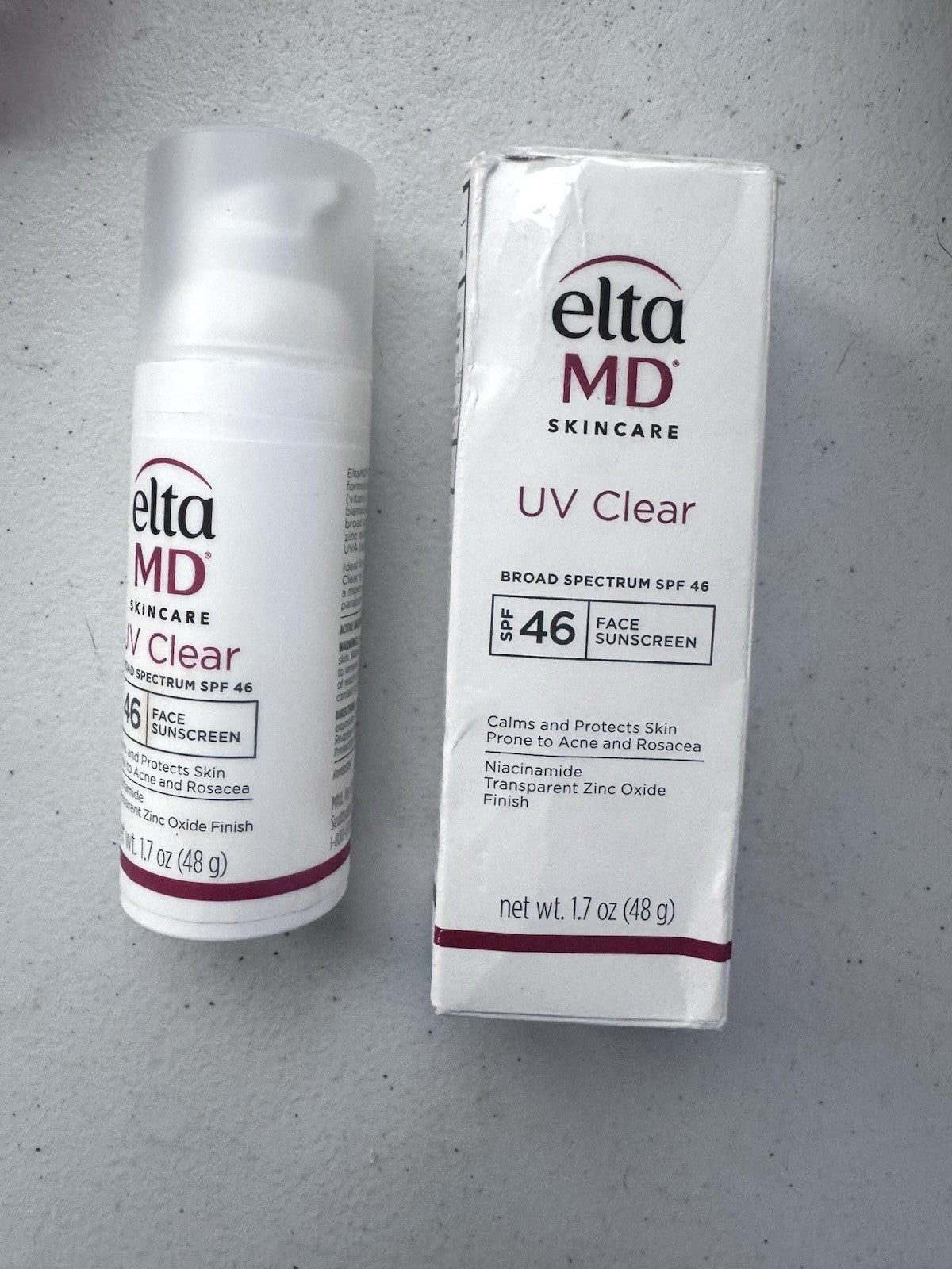 EltaMD Clear Sunscreen SPF 46 - Broad Spectrum Sun Protection, Exp 1/28