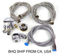 Pedicure Spa Chair Faucet Set 4-Way Hot & Cold Mixing Valve Complete Kit