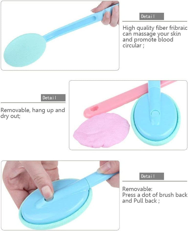 Long Handle Lotion Applicator for Back & Body with 3 Pads - Easy Self-Tanning & Sunscreen Tool