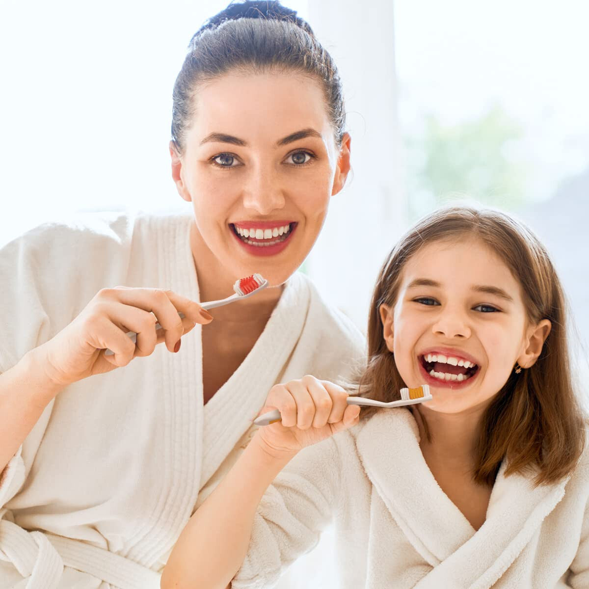 Bulk 100 Medium Soft Toothbrushes Set - Individually Wrapped, Standard Size, Disposable for Travel & Commercial Use