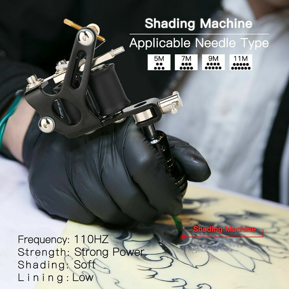Tattoo Kit Starter Complete Set with 2 Machines, Case & Accessories