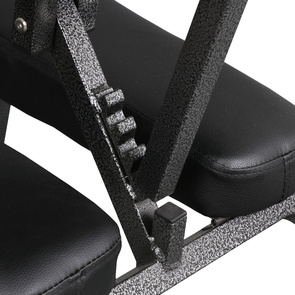 Portable Folding Massage Chair with PU Leather Padding Black