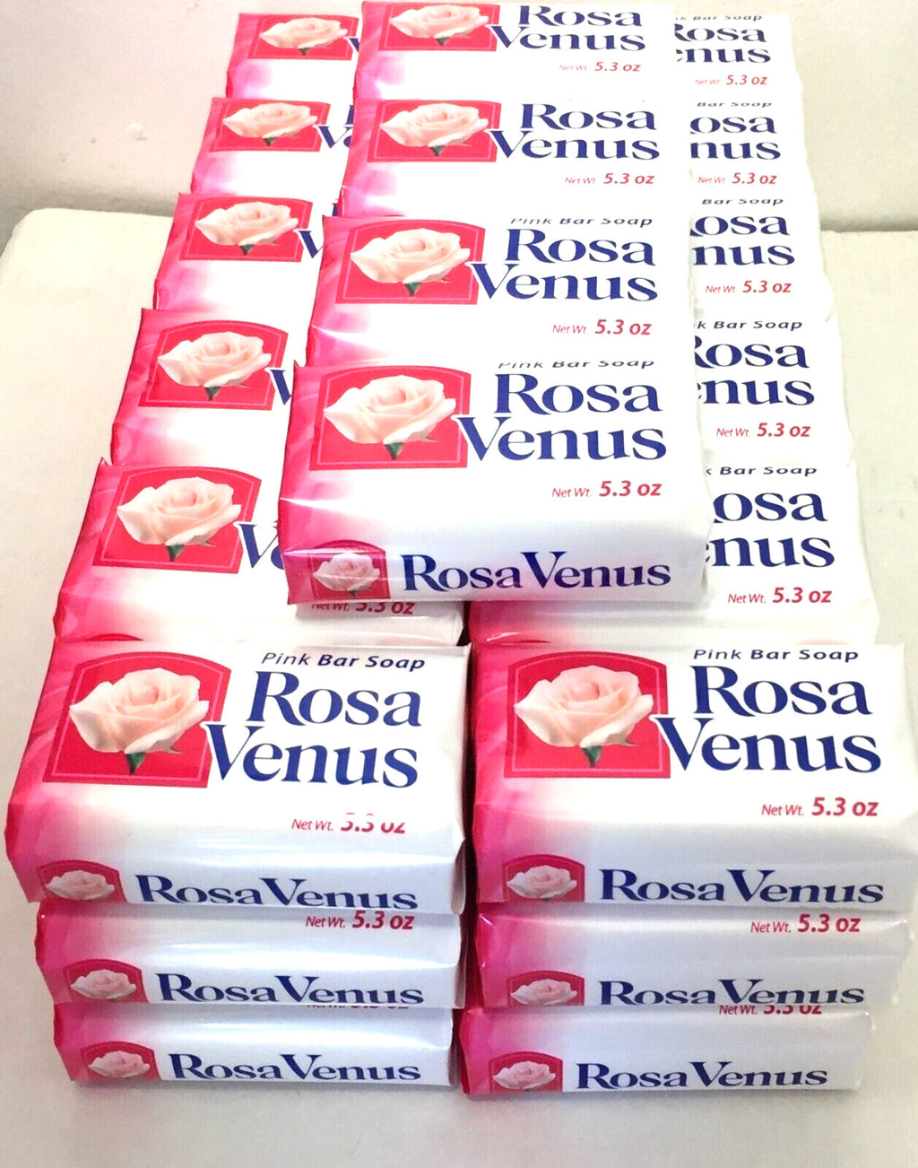 Pink Floral Bar Soap Pack of 40 - 5.3 oz Classic Feminine Scent