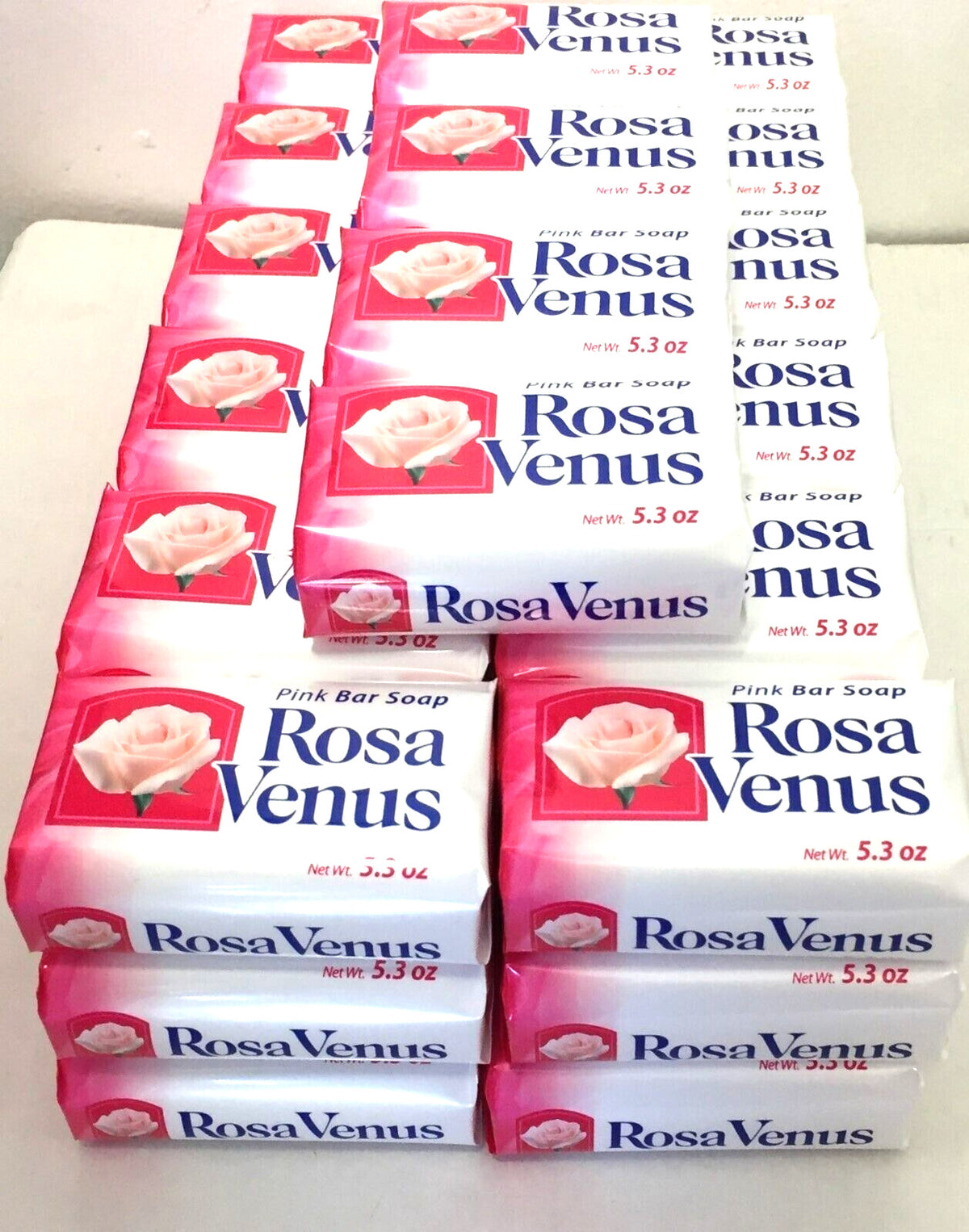 Pink Floral Bar Soap Pack of 40 - 5.3 oz Classic Feminine Scent