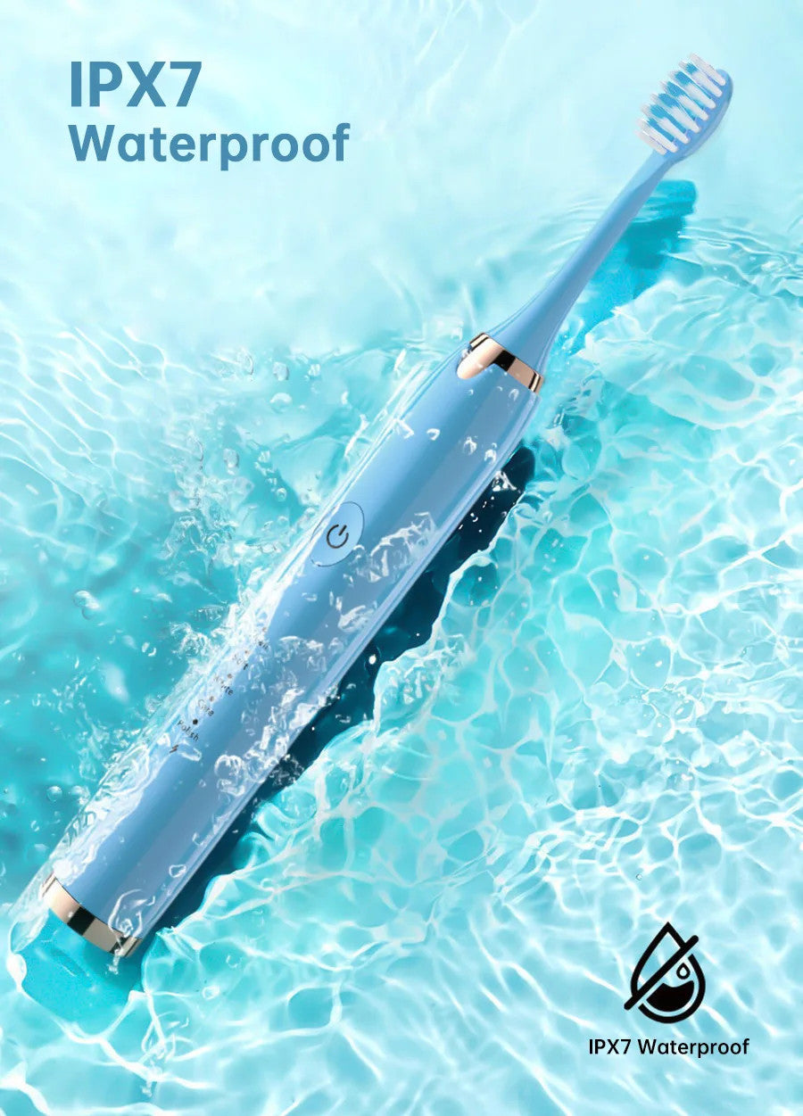 Electric Toothbrush with 5 Cleaning Modes, USB Rechargeable, Waterproof