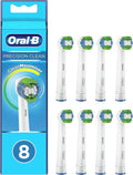 Oral-B Braun Precision Clean Toothbrush Replacement Heads - 8 Pack