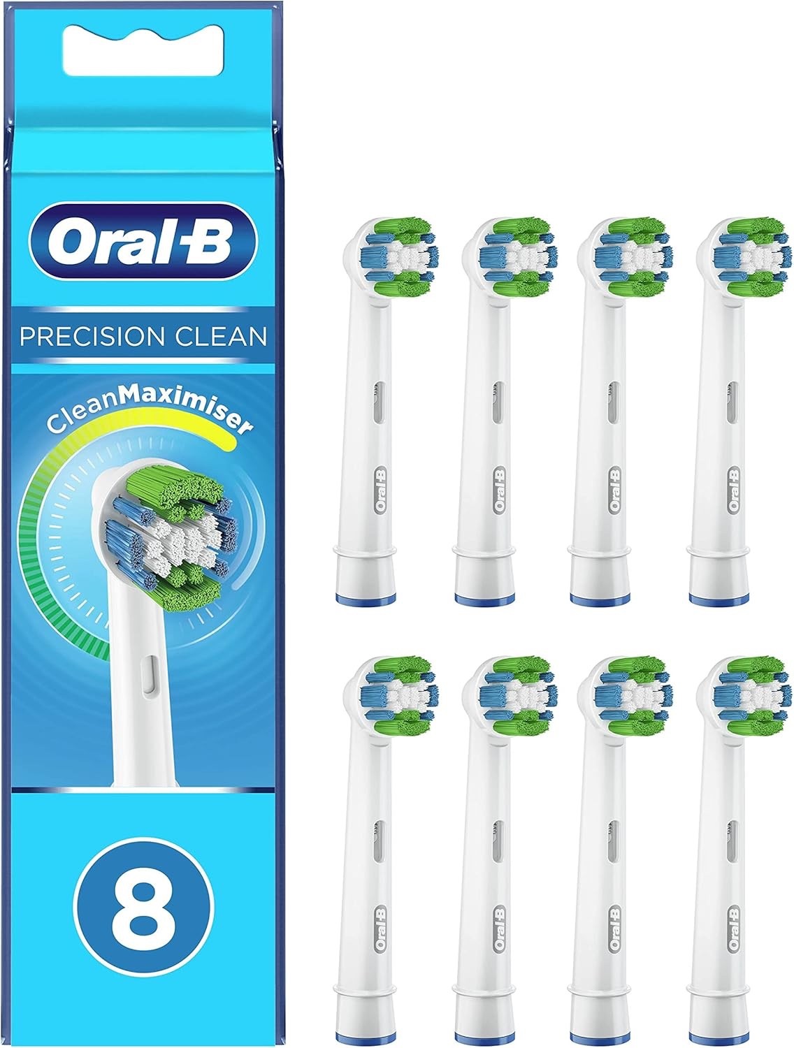 Oral-B Braun Precision Clean Toothbrush Replacement Heads - 8 Pack