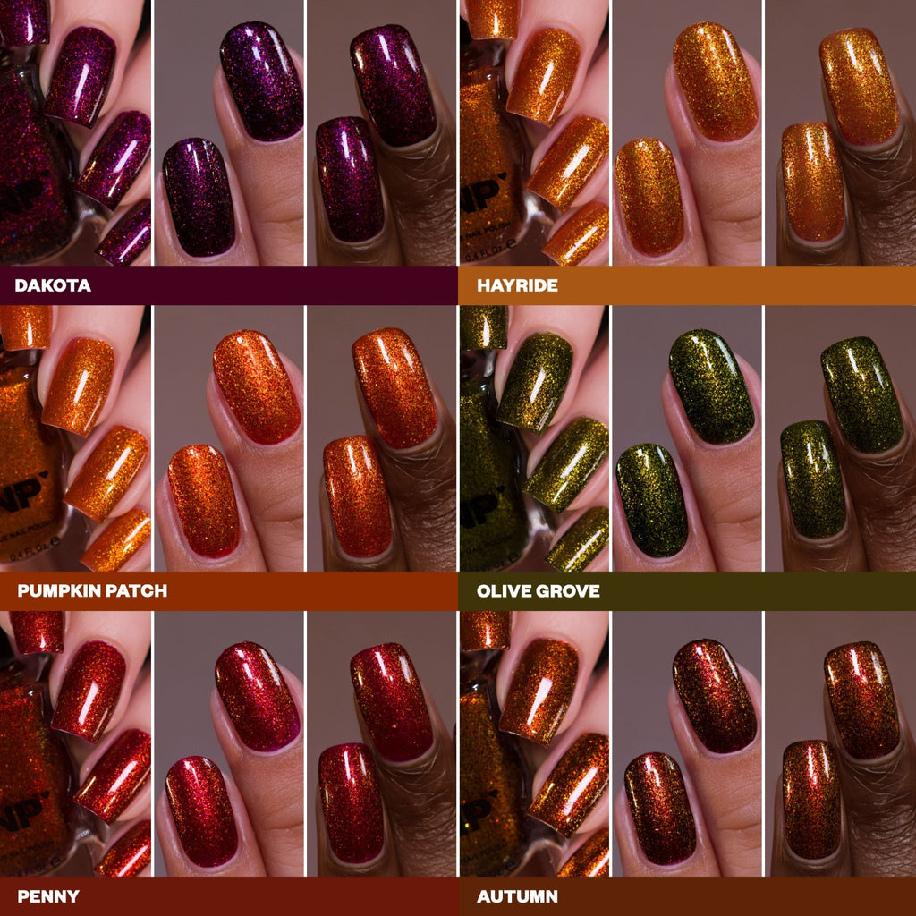 Fall Nail Polish Set - 6 Rich Warm Colors for Autumn Manicure