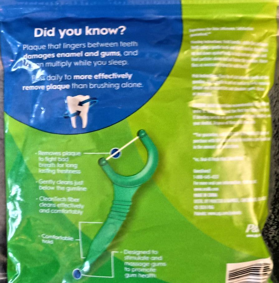 Oral-B Floss Picks Scope Outlast Long Lasting Mint 75 Pack - Dental Floss Picks