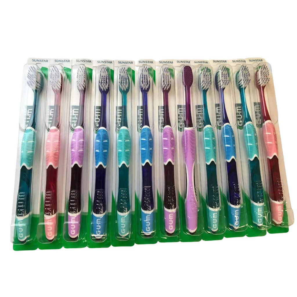 GUM Technique Deep Clean Toothbrush 12-Pack Compact Sensitive