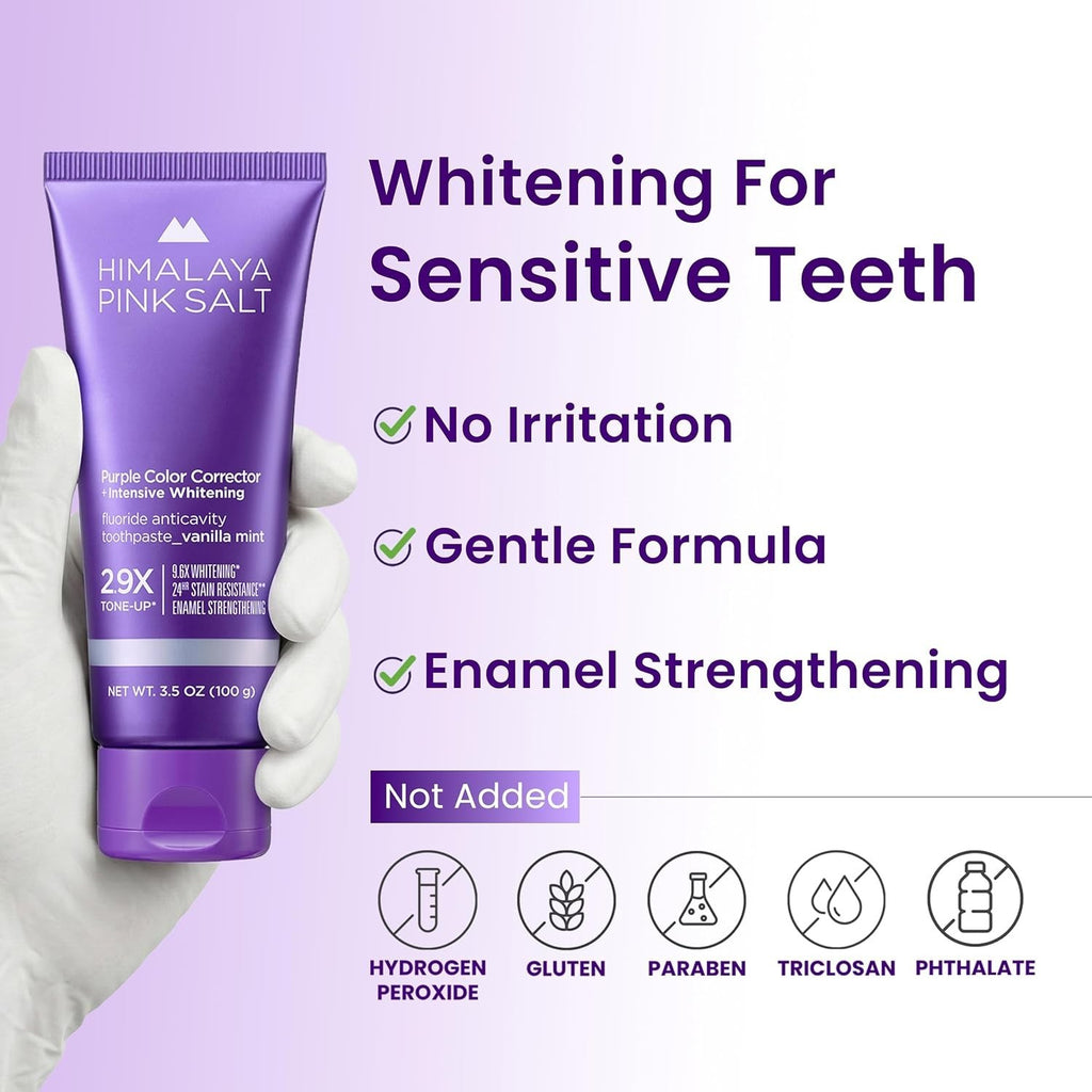 Purple Whitening Toothpaste 3.5 oz - Deep Stain Removal & Brightening