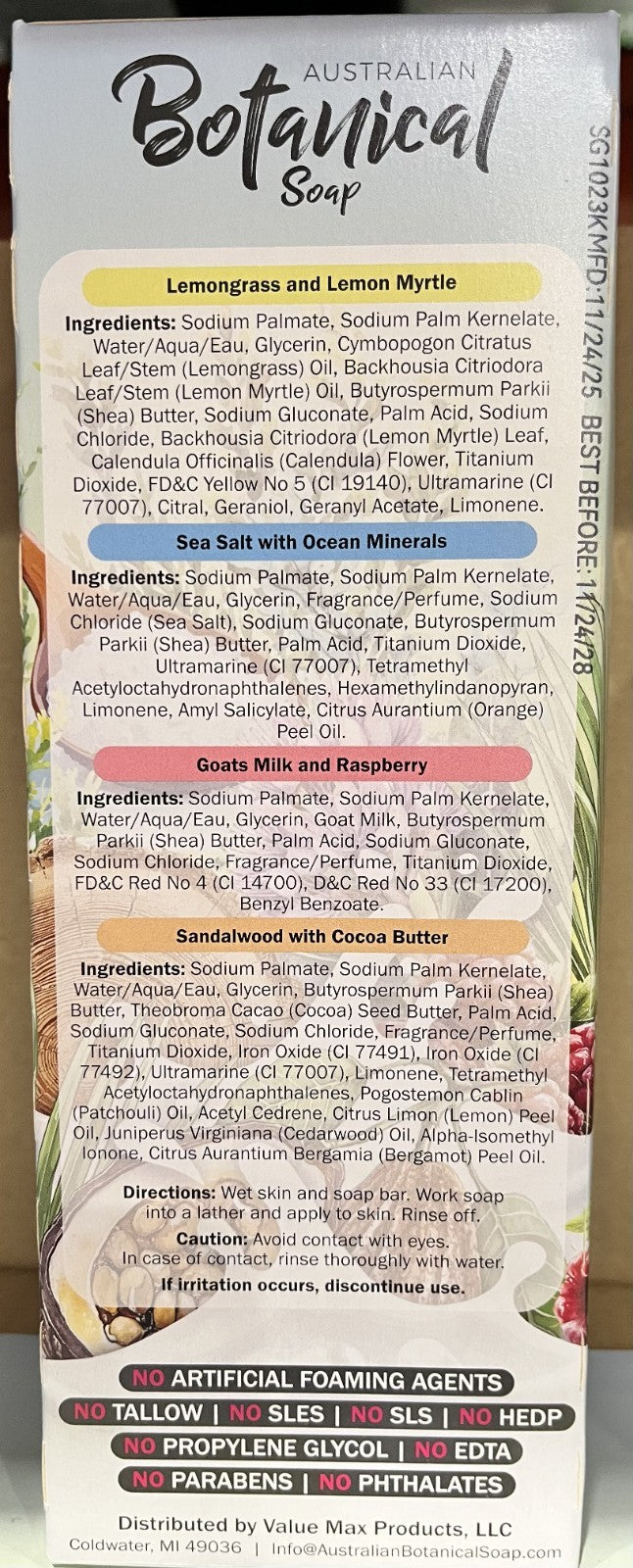 Australian Botanical Goat Milk Bar Soap 6.8 oz - Pack of 8