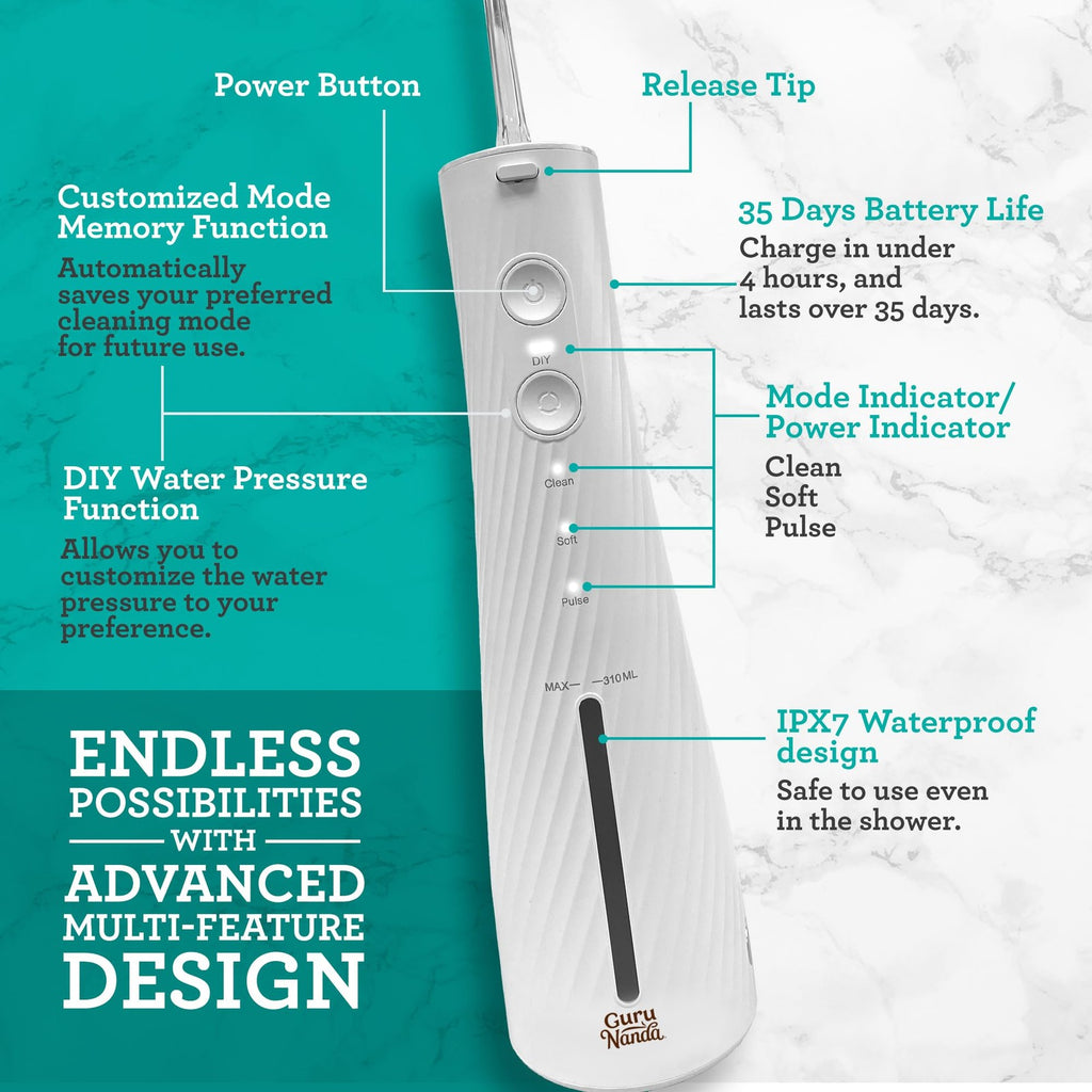 Electric Toothbrush and Water Flosser Combo Kit with 4 Tips - Complete Oral Care