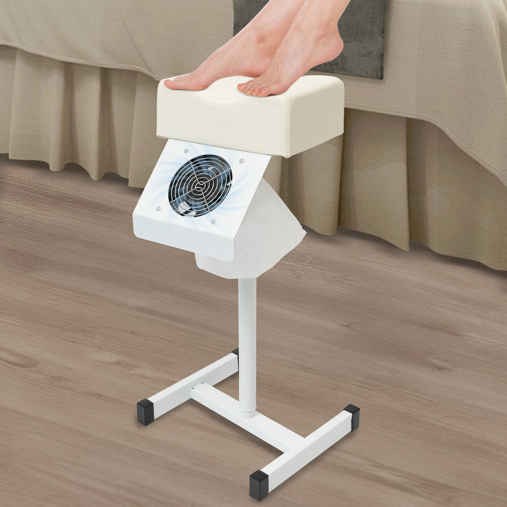Adjustable Nail Salon Footrest Chair with Vacuum Cleaner - Freestanding