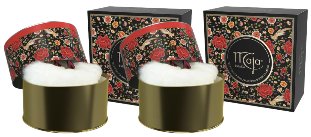 Women’s Dusting Powder with Puff - Maja by Myrurgia, 5.3 oz, Pack of 2