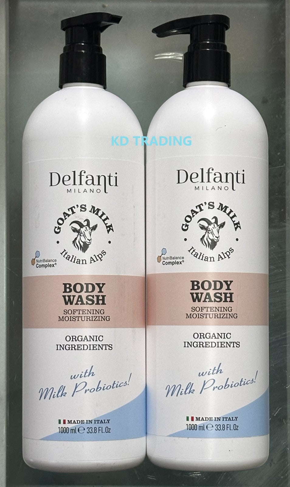 2-Pack Nourishing Goat's Milk Body Wash with Aloe Vera - Made in Italy