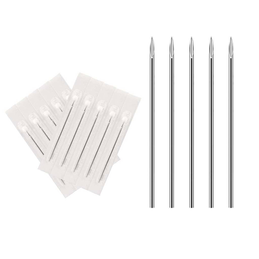 16G Stainless Steel Disposable Piercing Needles Set of 10