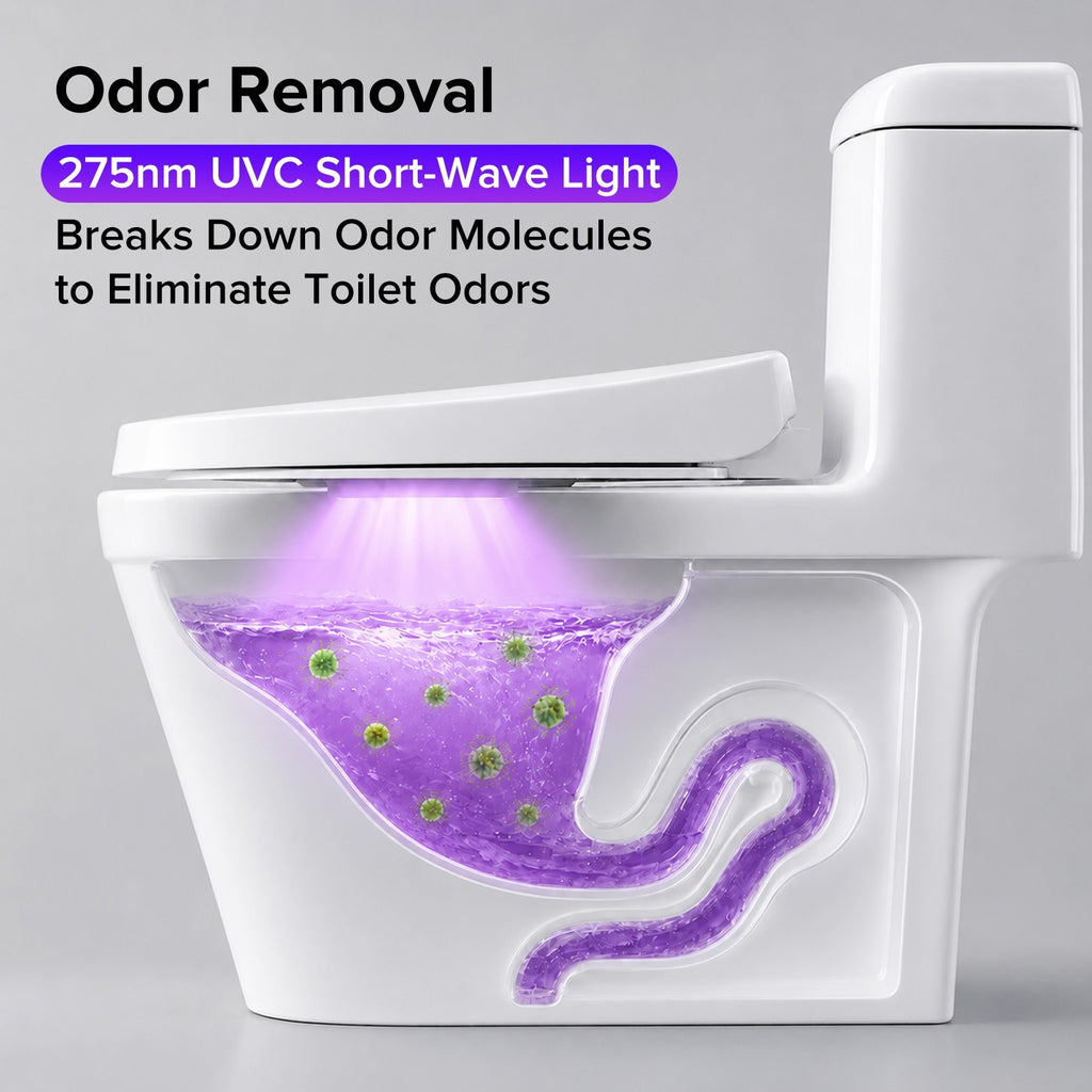 Waterproof UVC Toilet Disinfection Lamp with Sensor - Sterilizer Light for Bathroom