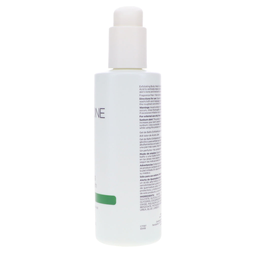Exfoliating Body Wash with Glycolic Acid – 6.7 oz, Fragrance-Free & Oil-Free