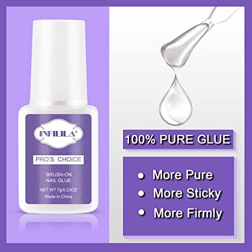 Professional Acrylic Nail Glue 7ML Fast-Drying Adhesive for False & Natural Nails