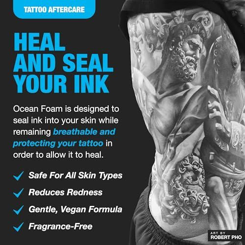 Tattoo Aftercare Foam – 2oz Sea Salt Healing Foam for Ink Protection