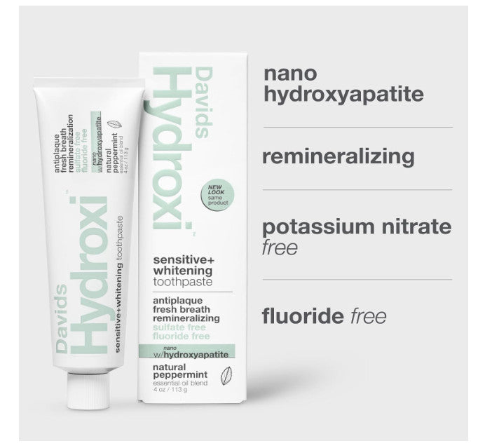Nano Hydroxyapatite Toothpaste for Sensitive Teeth Remineralization & Whitening - Fluoride Free