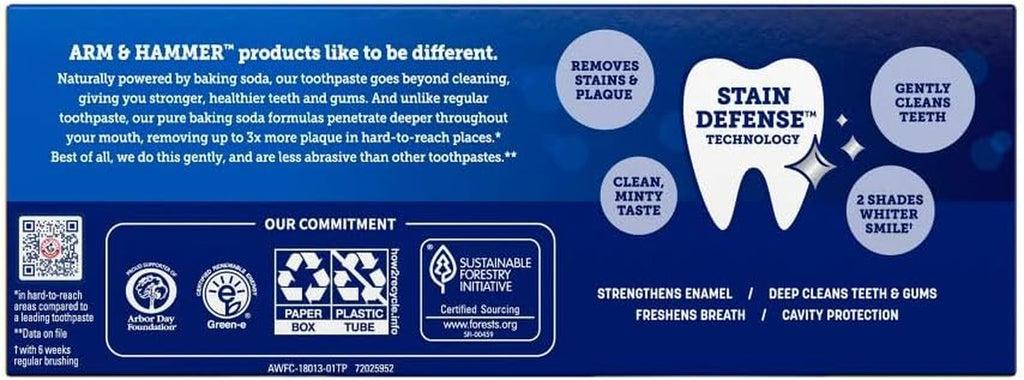 Whitening Toothpaste Pack - Arm & Hammer Advance White, 4.3 Oz, 6 Count