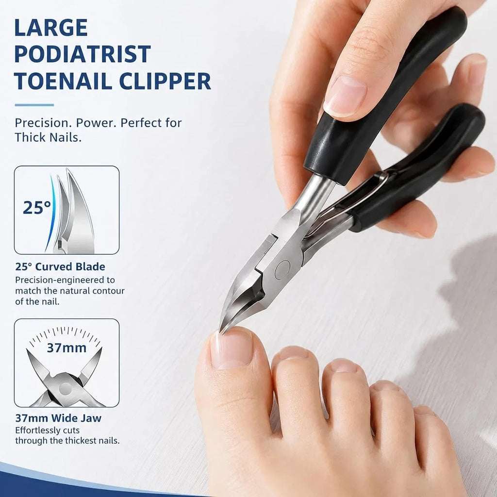 Heavy Duty Toenail Clippers Set for Seniors Thick Toenails Large Nail Care Tools