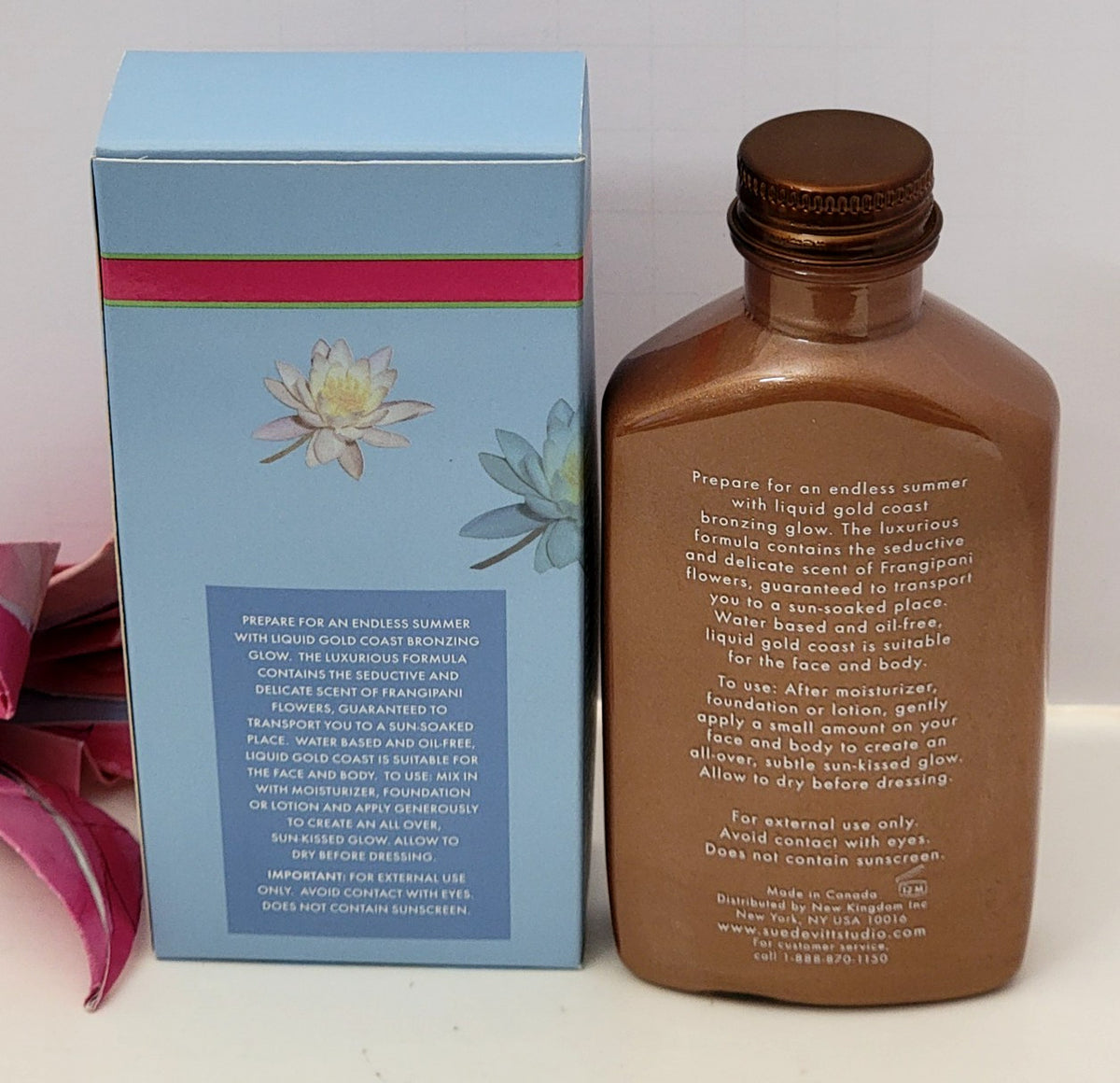 Liquid Gold Coast Bronzing Glow Oil-Free Body Oil - Sun-Kissed Skin, 120ml
