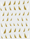 3D Gold White French Tips Nail Stickers Glitter Nail Art Decals for Manicure
