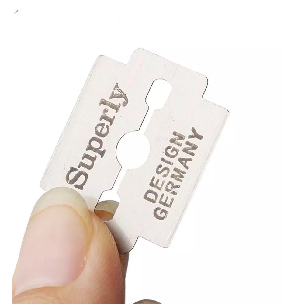 100 Pcs Platinum Coated Callus Remover Replacement Blades for Pedicure Foot Care