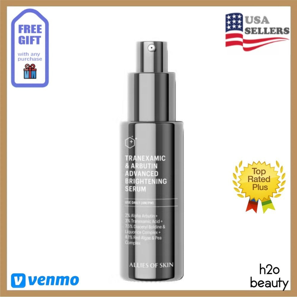 Brightening Face Serum with Tranexamic & Arbutin - 1oz, Cruelty-Free, Dermatologist-Tested