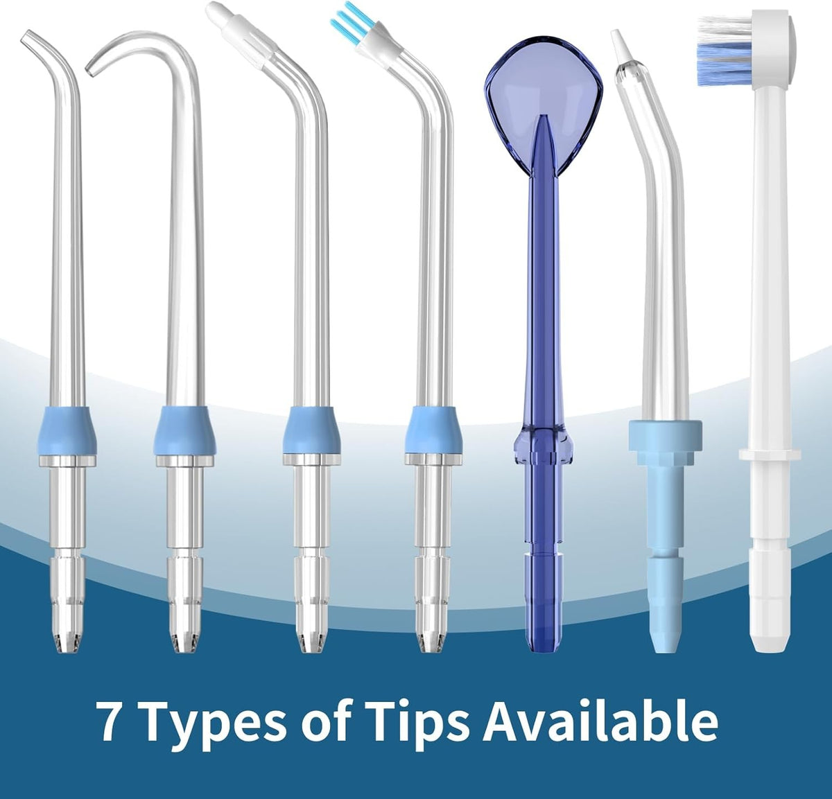 Water Flosser Replacement Tips - 6 Color-Coded Classic Jet Nozzles