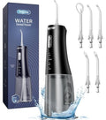 Water Dental Flosser Pick with 300ML Large Tank, Rechargeable Portable Oral Irrigator