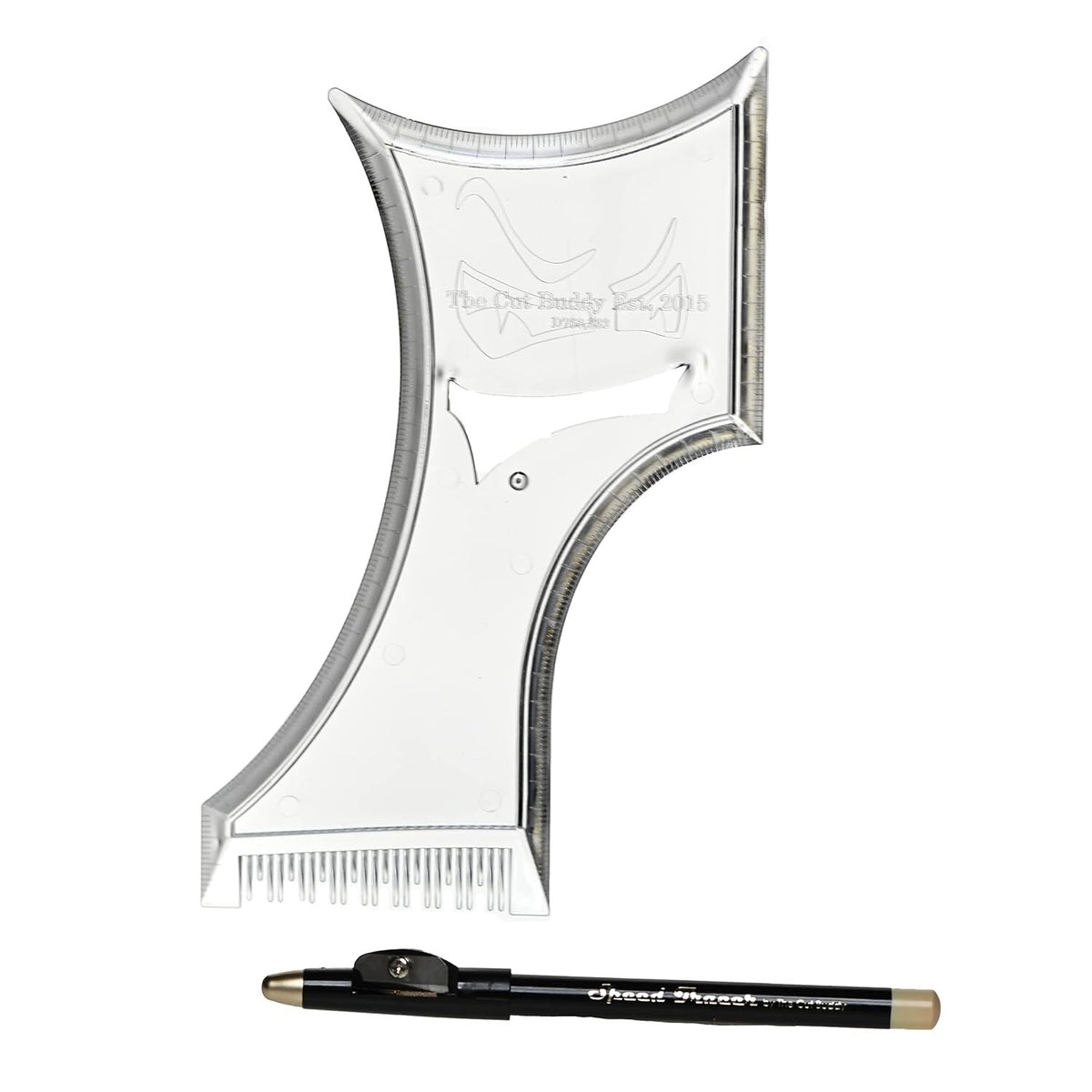 Hairline and Beard Lining Guide Tool with Curves & Tracing Pencil