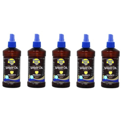 Banana Boat Deep Tanning Oil Spray SPF 4 - 8 Oz Pack of 5
