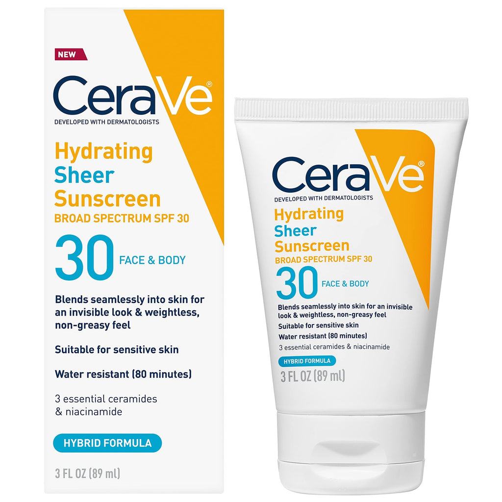 Hydrating Broad Spectrum SPF 30 Sunscreen for Face & Body - Water-Resistant, Non-Greasy