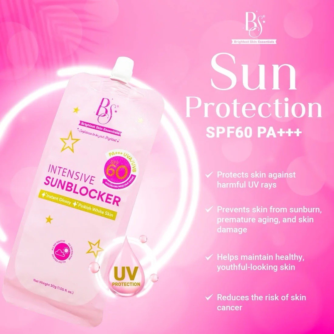 SPF 60 Sunblock Gel Cream with Whitening & Matte Finish - 50g