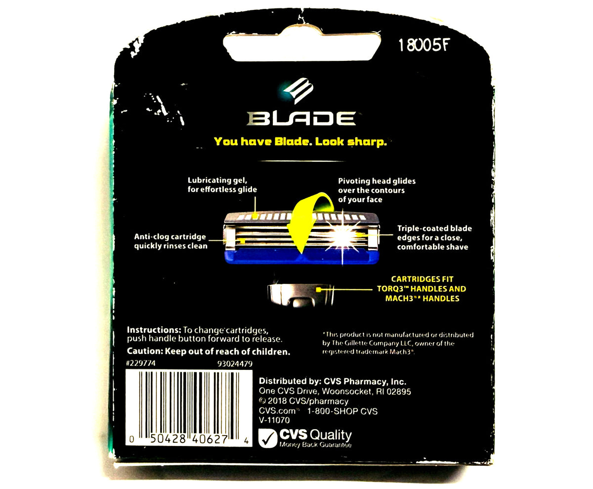 Men's Razor Blades for Pivoting Shave, Lubricating & Triple-Coated - Pack Options