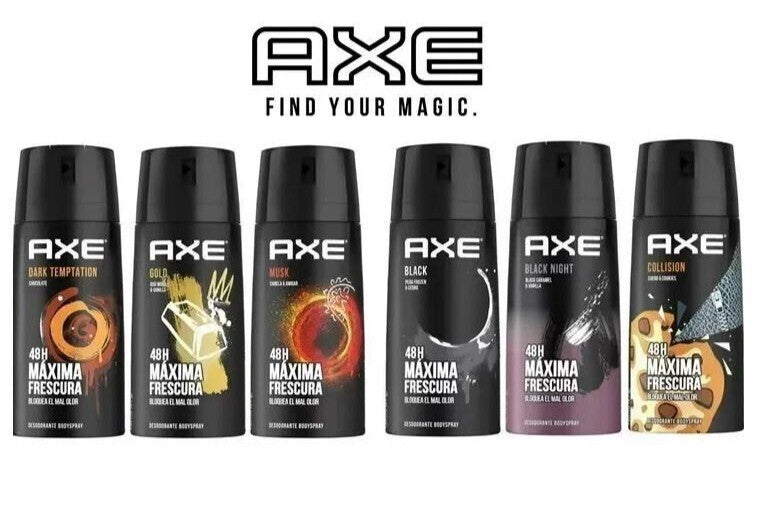 6-Pack Axe Deodorant Body Spray 150ml Assorted Scents - Men's Personal Care