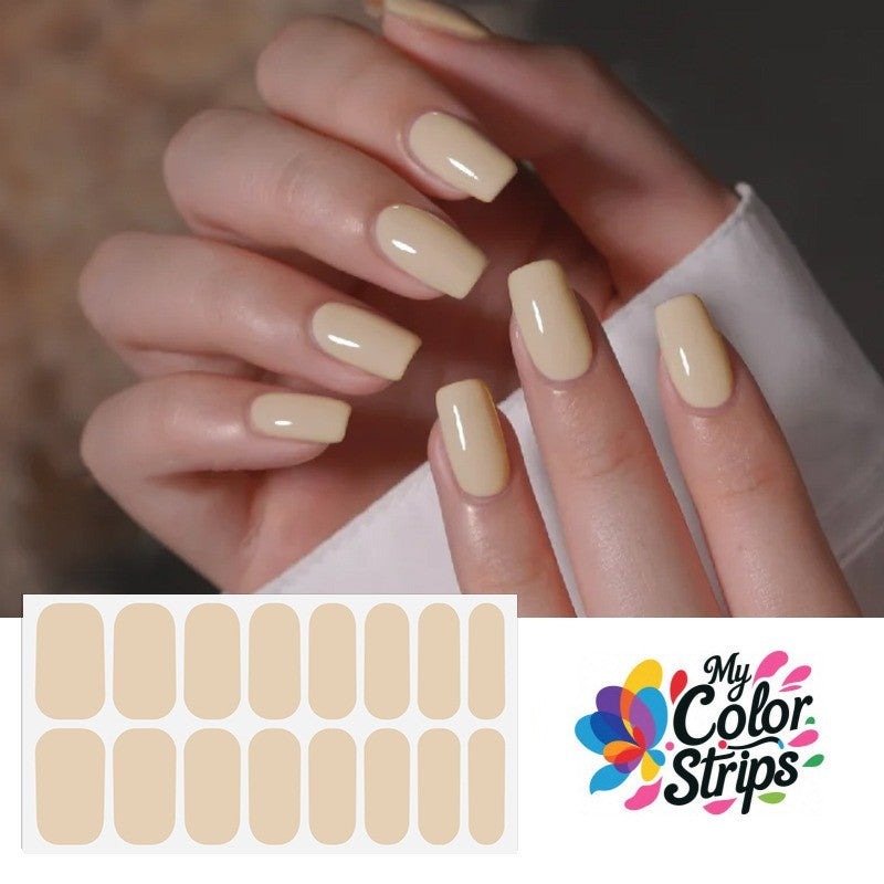 Full Size Nail Wraps Set - Solid Color Self-Adhesive Nail Stickers for Manicure