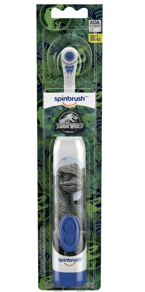Kids Electric Toothbrush 4 Pack with Soft Bristles - Jurassic World Dinosaur Theme