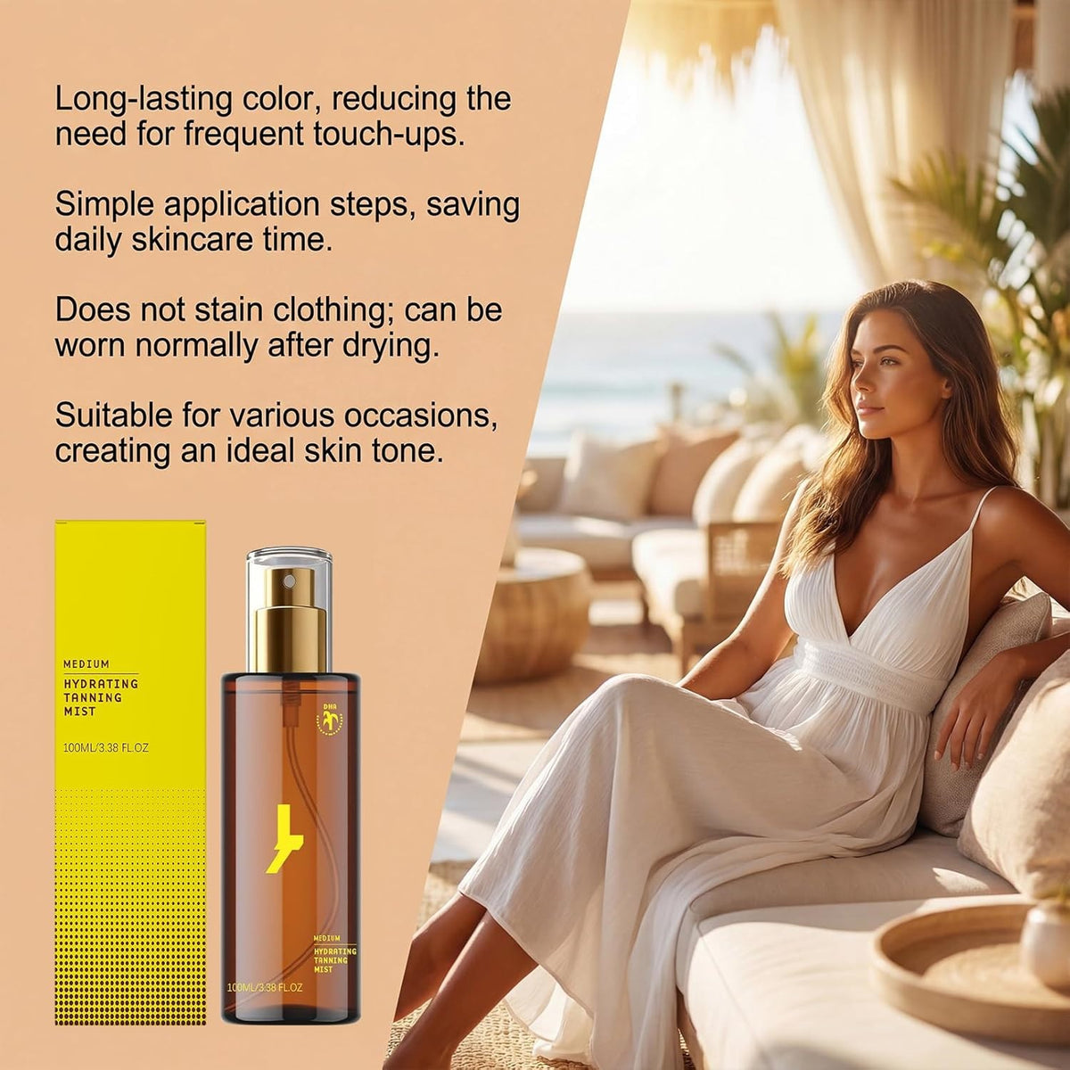 Self Tanning Mist for Face and Body - Hydrating Natural Glow 100ML