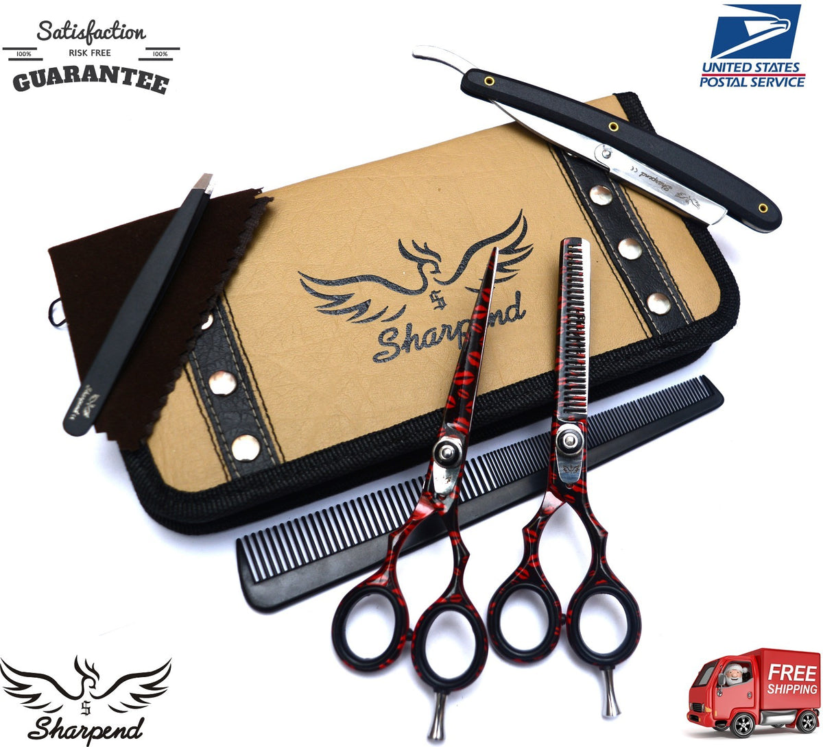 Professional Hair Cutting Scissors 5.5 Inch Barber Shears Styling Tools