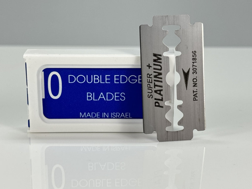 Crystal Platinum Coated Double Edge Safety Razor Blades - Made in Israel, 100 Pack
