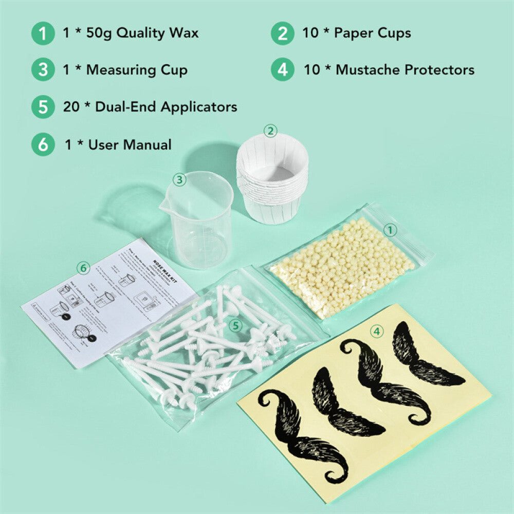 Nose Hair Removal Wax Bead Kit Painless Nasal & Ear Hair Removal Set