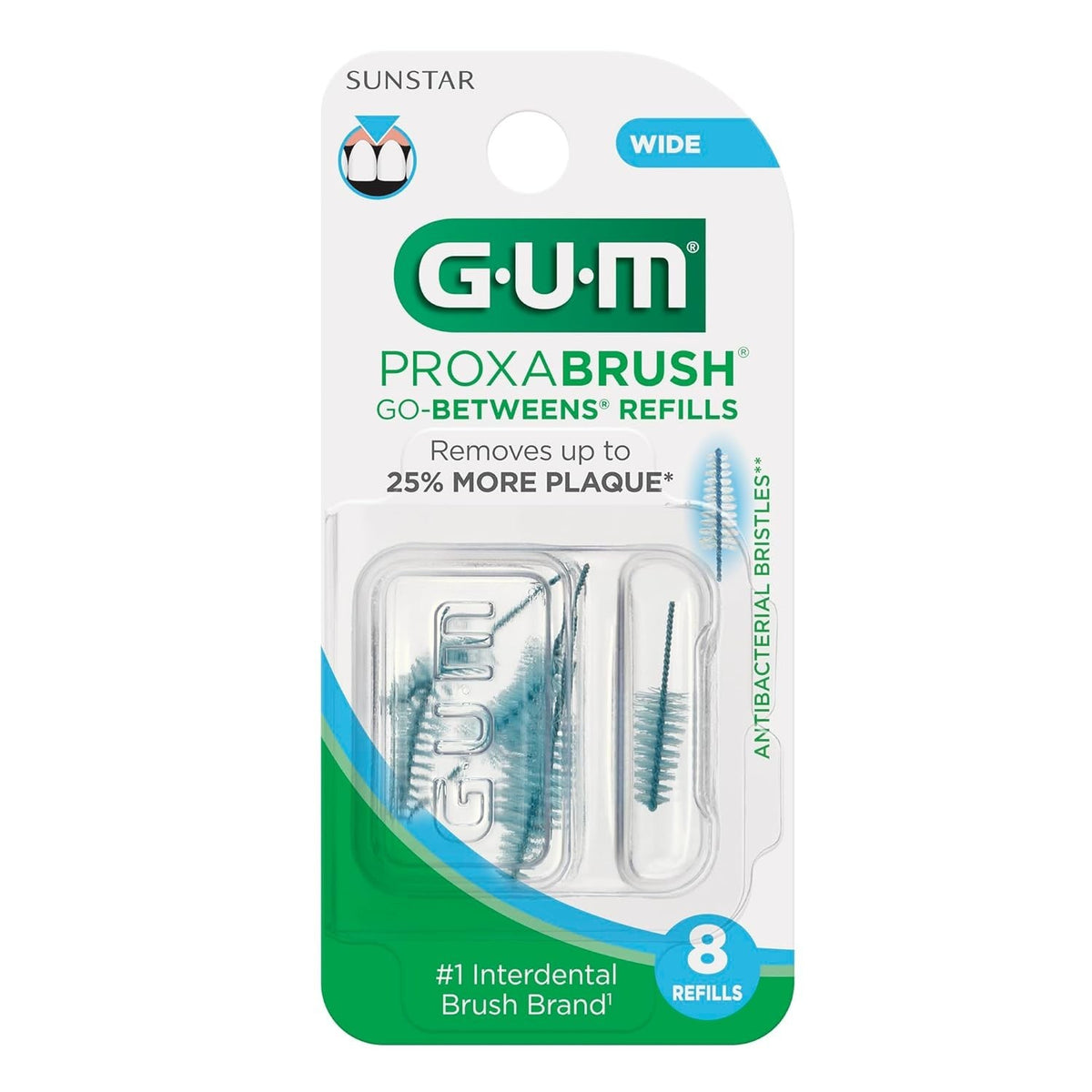 Wide Interdental Dental Brush Refills for Braces & Appliances - 8 Count