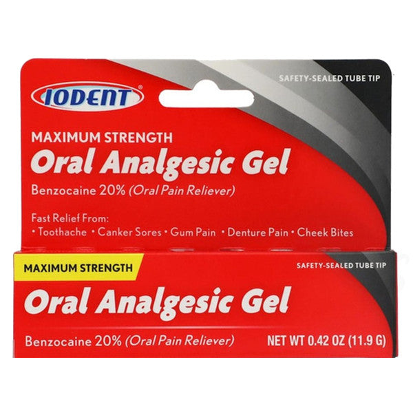 Maximum Strength Oral Analgesic Gel - Toothache & Gum Pain Relief, 0.42 oz, 6 Pack