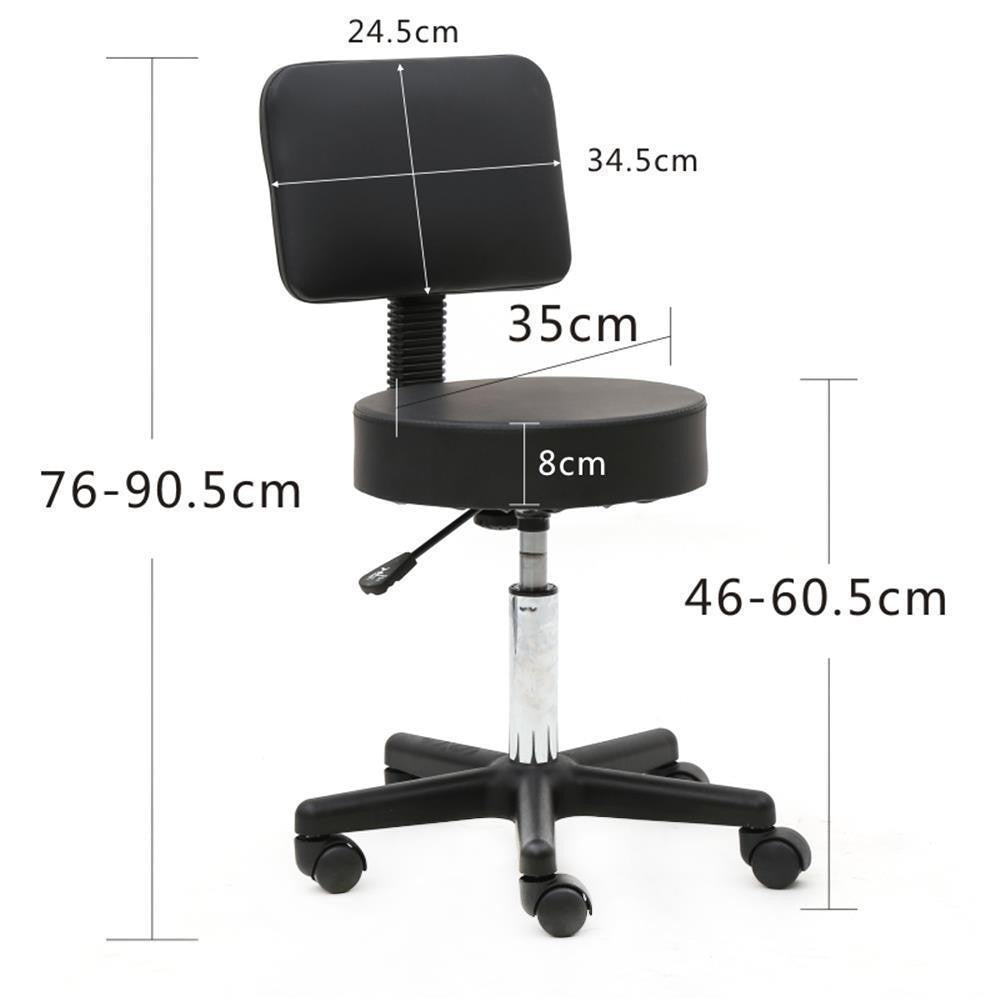 Adjustable Swivel Salon Stool Chair for Barber SPA Shop Black