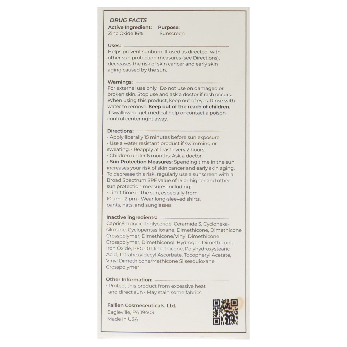 Unisex SPF 40 Lightly Tinted Sunscreen with Zinc & Ceramides - 1.75 oz